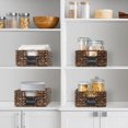 thumbnail image 2 of Casafield (Set of 4) Water Hyacinth 10"x13"x5" Pantry Baskets w/ Chalkboard Labels and Marker - Espresso, Woven Storage Bins for Kitchen Shelves, 2 of 7