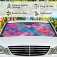 thumbnail image 4 of GZHJMY Car Front Windshield Sunshade UV Heat Protection, Foldable Auto Windshield Sun Visor for Sedan SUV Cute Panda Head, Car Sunscreen Blocks UV Rays Heat 51x27.5inch Keep Vehicle Cool, 4 of 5
