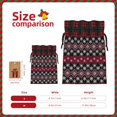 thumbnail image 3 of Kdxio red Minimalist Snowflake Christmas Drawstring Bags Xmas Buffalo Plaid Candy Bags Linen Treat Bags Christmas Gift Bags for Presents-Black, 3 of 8