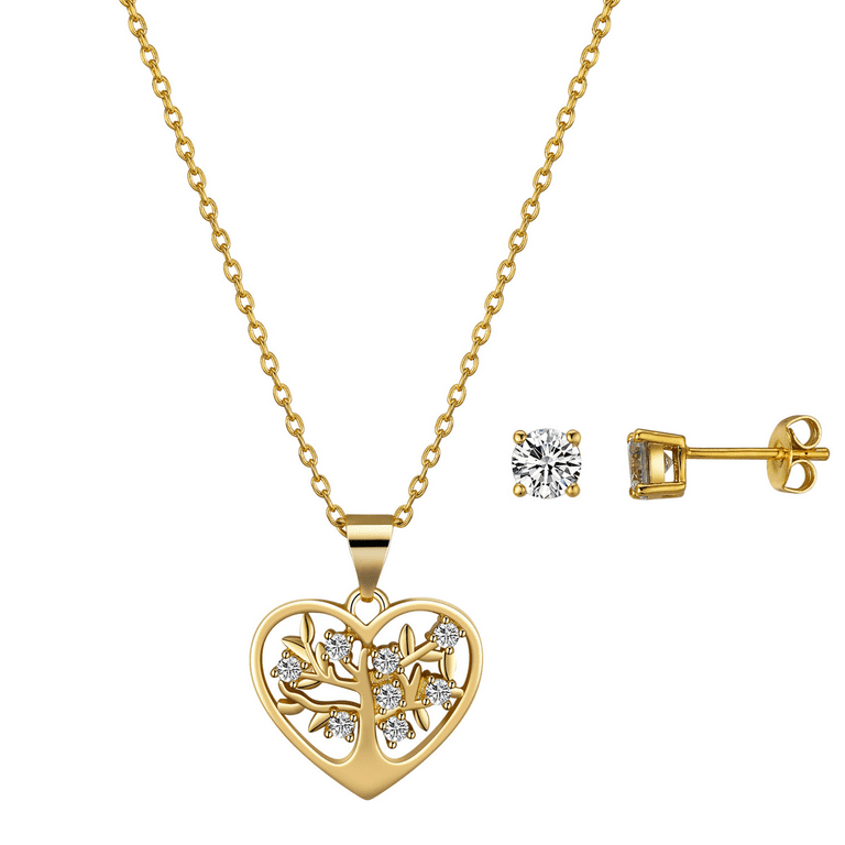 Believe by Brilliance Women's 14Kt Gold Flash Plated Cubic