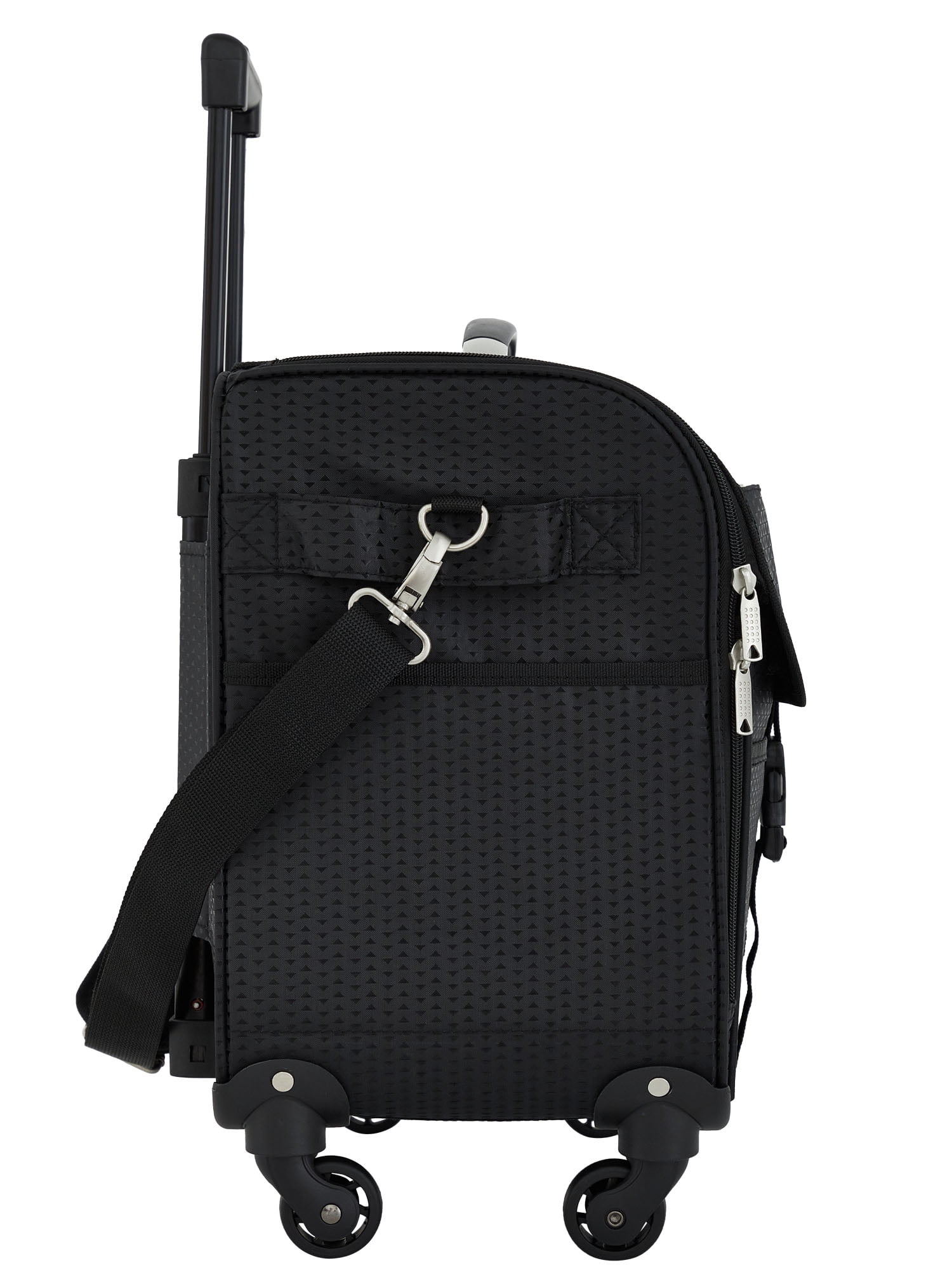 Travelers Club 17-inch Travel 4-Wheel Rolling Sewing Machine Bag, Black