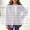 thumbnail image 3 of Puntoco Girls Lapel Collar Peacoat Solid Button Front Long Sleeve Mid Length Outerwear Casual Jacket for Kids Purple 13-14 Years, 3 of 9