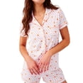 thumbnail image 1 of Set de pijama Zelbuck, pantalones cortos con botones Preppy Monkey para mujer, 1 of 4