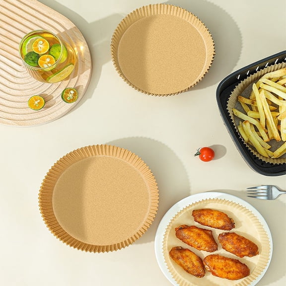Air Fryer Disposable Paper Liner, 50 Pcs Square Non-Stick Insert Parchment Paper Liners Air Fryer Oil-proof, Water-proof, Food Grade Parchment Paper for Airfryer Basket, Microwave, Oven, Dryer
