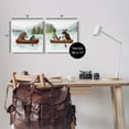 thumbnail image 4 of Stupell Industries Woodland Animals on Canoes Animals & Insects Painting Gallery Wrapped Canvas Print Wall Art, 17 x 17, Set of 2, 4 of 8