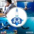 thumbnail image 4 of Snorkel Mask Foldable Diving Mask Set with  System and Camera Mount, Anti-Fog Professional Snorkeling Gear-Blue, 4 of 7
