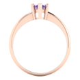 thumbnail image 4 of 1.0ct pear cut purple natural amethyst 18k rose gold Bridal Wedding Engagement Promise Anniversary Ring for Women size 5, 4 of 7