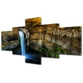 thumbnail image 4 of TISHIRON 5PCS Framed Canvas Wall Art Set,50"x24" Canyon and Waterfall Canvas Art Decor, 4 of 7