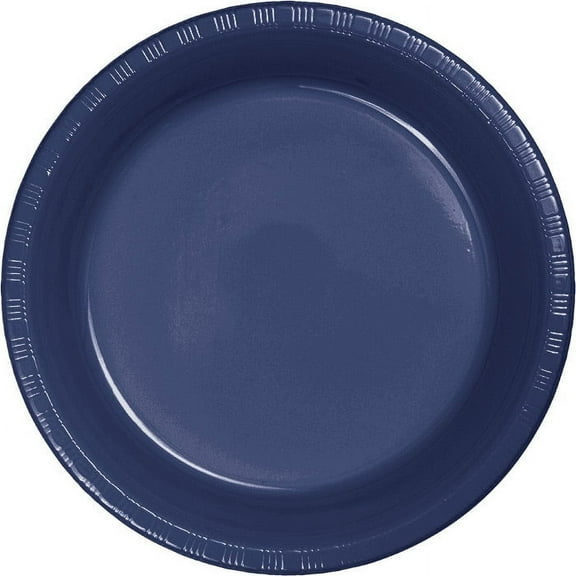 240 Count Bulk Pack Navy 6.75 inch Plastic Dessert Plates