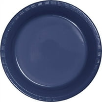 240 Count Bulk Pack Navy 6.75 inch Plastic Dessert Plates