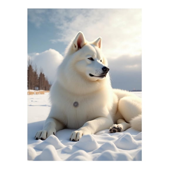 Diamond Art Kit for Adults, Modern Realistic Samoyed Print No.16 Diamond Painting for Adults Beginners, 5D DIY Diamond Art Painting Kits, Colorful Diamond Painting Craft for Home Decor 12x16