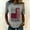 Gray, variant on Women's Vintage Celebration 250Th Anniversary Red Wine Casual T-Shirt Patriotic Shirts for Women