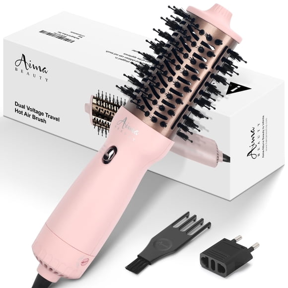 Cepillo secador de pelo Aima Beauty Travel Dual Voltage Rosa