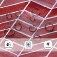 thumbnail image 3 of Watercolor Red Stall Small Half Size Shower Curtain 36x72 Inch RV Single Narrow Chevron Herringbone Striped Geometric Tiny Walkin Stand Up Dorm Decor Fabric Bathroom Set Polyester Waterproof, 3 of 6