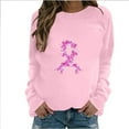 thumbnail image 2 of Aboser Women Cancer Awareness Sweatshirt Breast Cancer Pullover Top Trendy Pink Ribbon Shirts Spread The Hope Sweatshirts Tops Breast Cancer Support Shirt Blouse, 2 of 4