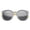Black / Smoke, variant on sunglassLA Unisex Eco-Friendly Genuine Bamboo Temples Oversize Round Sunglasses (Black / Lavender) - 53mm