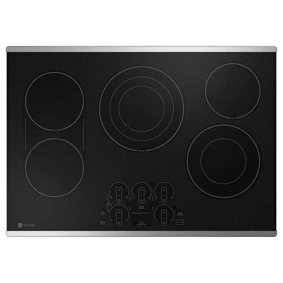 Ge Profile Pep9030st 30" Wide 5 Burner Electric Cooktop - Stainless Steel