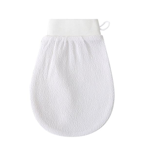 Seitruly Guante de baño para adultos, guantes exfoliantes para piernas, pecho, cuerpo, herramientas de ducha, accesorios de baño, blanco Type1 NO1