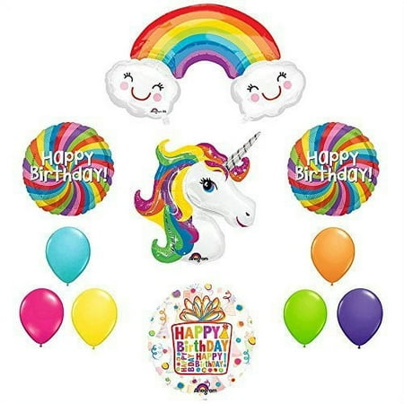 The Ultimate Rainbow Swirls Rainbow Unicorn Birthday Party Supplies