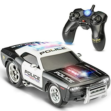 Prextex RC Police Car Remote Control Police Car RC Toys Radio Control Police Car Great Christmas Gift toys for boys Rc Car with Lights And Siren Best Christmas gift for 5 year old boys And (Best Gifts For Five Year Old Boy)