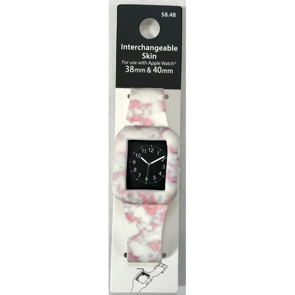 Accutime Adult Female Replacement Plastic Straps Glitter Rose Fits 38mm and 40mm (WMSK07)