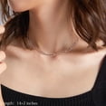 thumbnail image 6 of Turandoss 14K Gold Plated Layering Initial Custom Pendant Necklace for Women Adjustable Paperclip Link Coin Trendy Jewelry Birthday Gifts for Women Teen Girls Her, 6 of 8