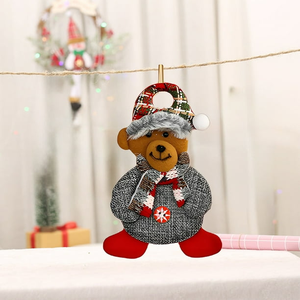 Christmas Decoration Supplies Christmas Small Doll Old Man Button Small Pendant