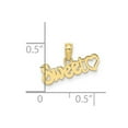 thumbnail image 2 of 17.36mm 10k Solid Yellow Gold Sweet Love Heart Charm Pendant Necklace for Women - .4 Grams, 2 of 2