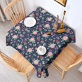 thumbnail image 2 of Pioneer Flower Floral Print Pattern Square Tablecloth, Waterproof Wipeable Spillproof Washable Table Cover for Home Kitchen Party Decor, 42"x42", 2 of 6