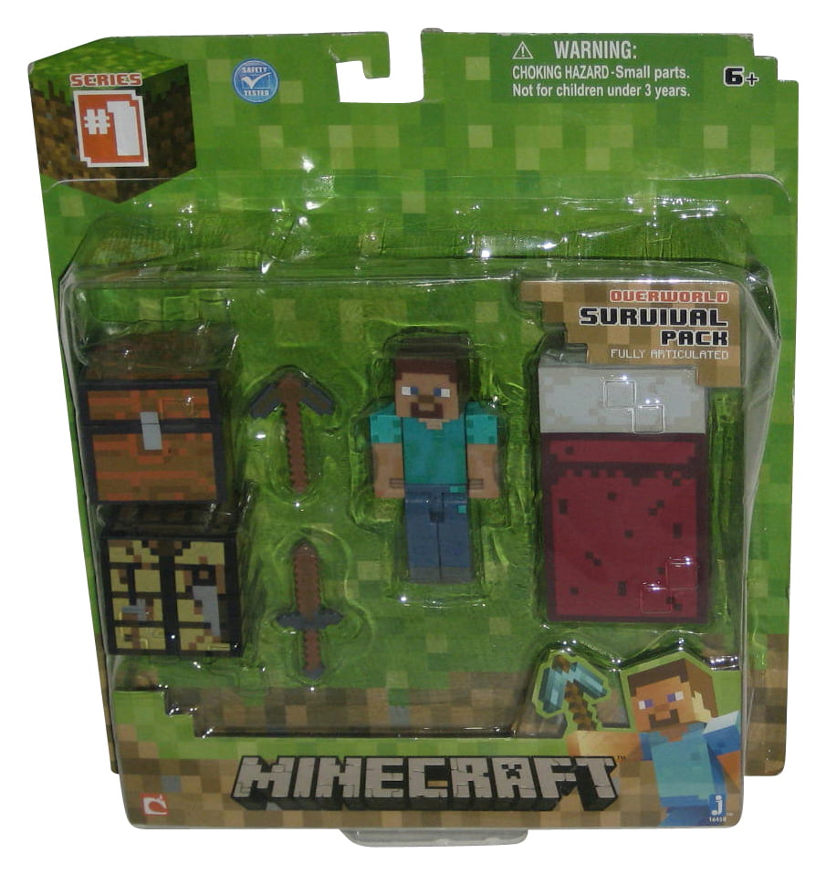 Minecraft Overworld Steve Survival (2014) Jazwares Figure Pack ...