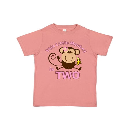 

Inktastic Little Monkey Girl 2nd Birthday Gift Toddler Toddler Girl T-Shirt