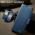 thumbnail image 4 of YEYKX for iPhone 12 Pro Funda para Teléfono con Billetera Magnética de 6,1 Pulgadas, Funda Protectora de Cuero con Función de Tarjetero, Funda con Tapa a Prueba de Golpes, Azul, for iPhone 12 Pro, 4 of 10