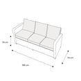 thumbnail image 2 of Set de Sala Muebles de Jardín Naterial 1 Sofá 2 Sillones 1 Mesa de Centro Tipo Ratán con Cojines Modelo Medena, 2 of 5