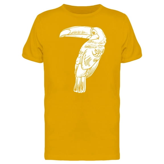 Cool Grunge Toucan Bird Sketch T-Shirt Men -Image by Shutterstock, Male Small