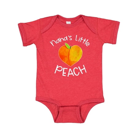 

Inktastic Nana s Little Peach Cute Peach Heart Gift Baby Boy or Baby Girl Bodysuit