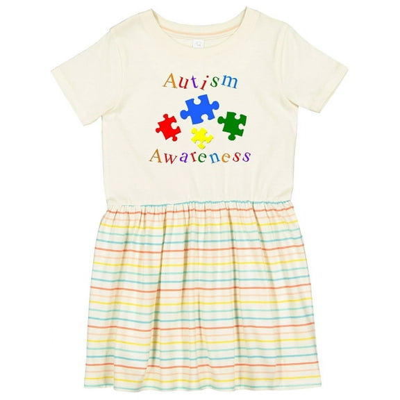Inktastic Autism Awareness-puzzle Girls Toddler Dress