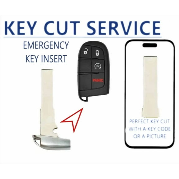 KEY CUT SERVICE EMERGENCY KEY FOR Jeep Compass Renegade 2015 - 2024 SIP22