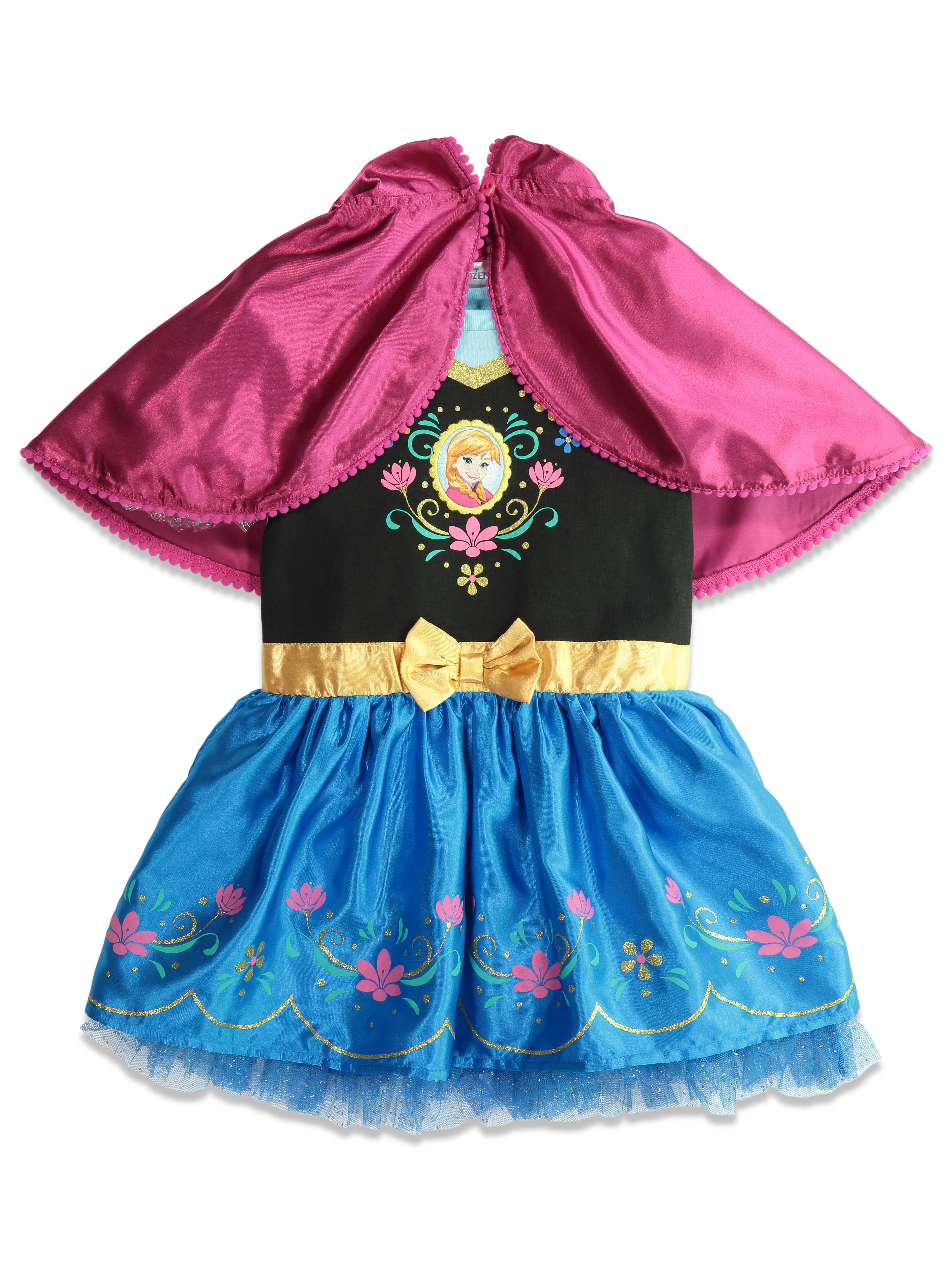 Cape Kids Girls Anna Elsa Princess Party Fancy Dress Up Cosplay Costume Dress