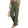 thumbnail image 6 of GUACER No Boundarie High Waisted Cotton Linen Pants for Women Flat Front Casual Wide Leg Summer Palazzo Trousers with Pockets, 6 of 8