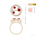 thumbnail image 5 of ANGARA Natural Dispersed Ruby and Diamond Cancer Cocktail Ring in 14K Rose Gold for Women (Size-4mm) | July Birthstone, Birthday, Anniversary, Jewelry Gift for Women | Natural Ruby Ring, 5 of 9