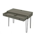 thumbnail image 1 of Inval America 1 Drawer Computer Desk with Hairpin Legs in Gray Smoke Oak, 1 of 8