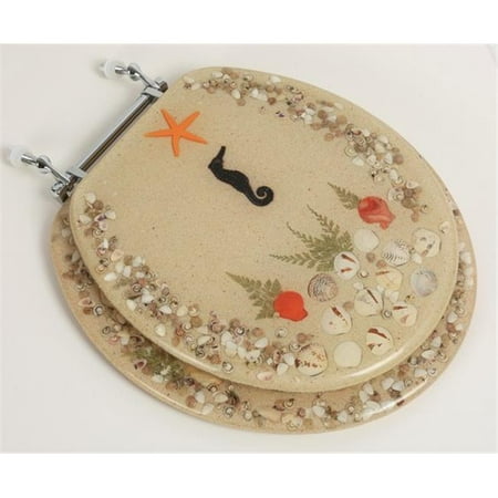 Seahorse Acrylic Toilet Seat - Plumbing Technologies 7F1R1-SHCH Acrylic Toilet Seat, Seahorse