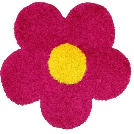LR Resources Senses Shag Pink Area Rug