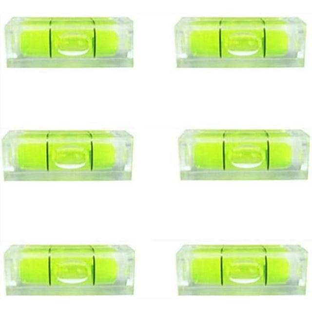 Utoolmart 8×23 mm Green Universal Precision Bubble Level Vials Spirit Level Picture Hanging Levels Mark Measuring Instruments Layout Tools 6pcs