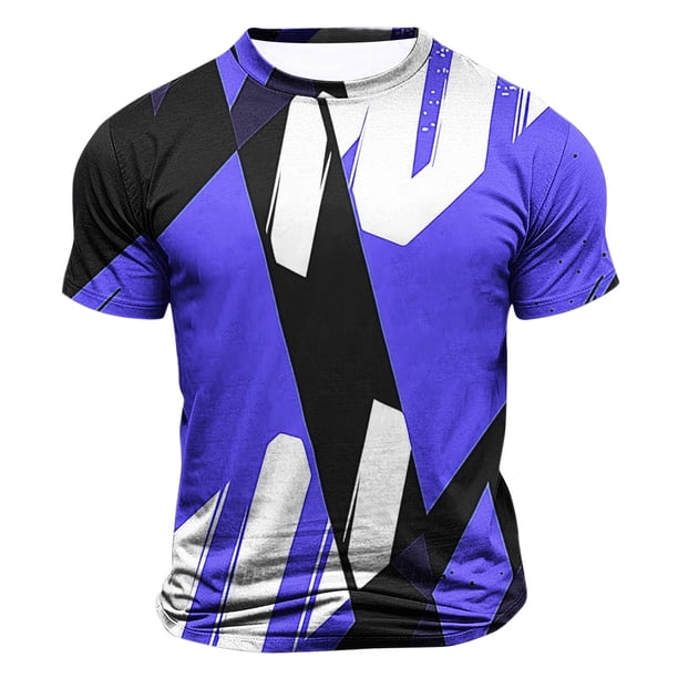 Tops para hombre, blusas y camisas de cuello redondo y manga corta para hombre, blusas casuales de moda para hombre, blusas deportivas de cuello redondo y manga corta, blusas de poliéster para hombre