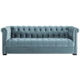 thumbnail image 4 of Modern Contemporary Urban Design Living Room Lounge Club Lobby Sofa, Velvet Fabric, Blue, 4 of 4