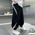 thumbnail image 6 of ZACPNCV Boys Baggy Cargo Pants Casual Loose Fit Parachute Pant Harem Joggers Sweatpants with Pockets Black 15-16 Years, 6 of 7