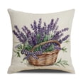 thumbnail image 1 of Under 10 Pillow Case Spring New Lavender Sofa Pillow Linen Printed Letter Pillow Cover, 1 of 6