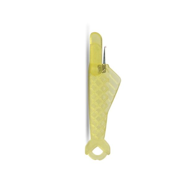 Kearding Enhebrador de agujas para manualidades, herramientas de enhebrado de alambre de punto de cruz, suministros de inserción de hilo hechos a mano, Artesanía Amarillo 1 PC Kearding HA012325-07