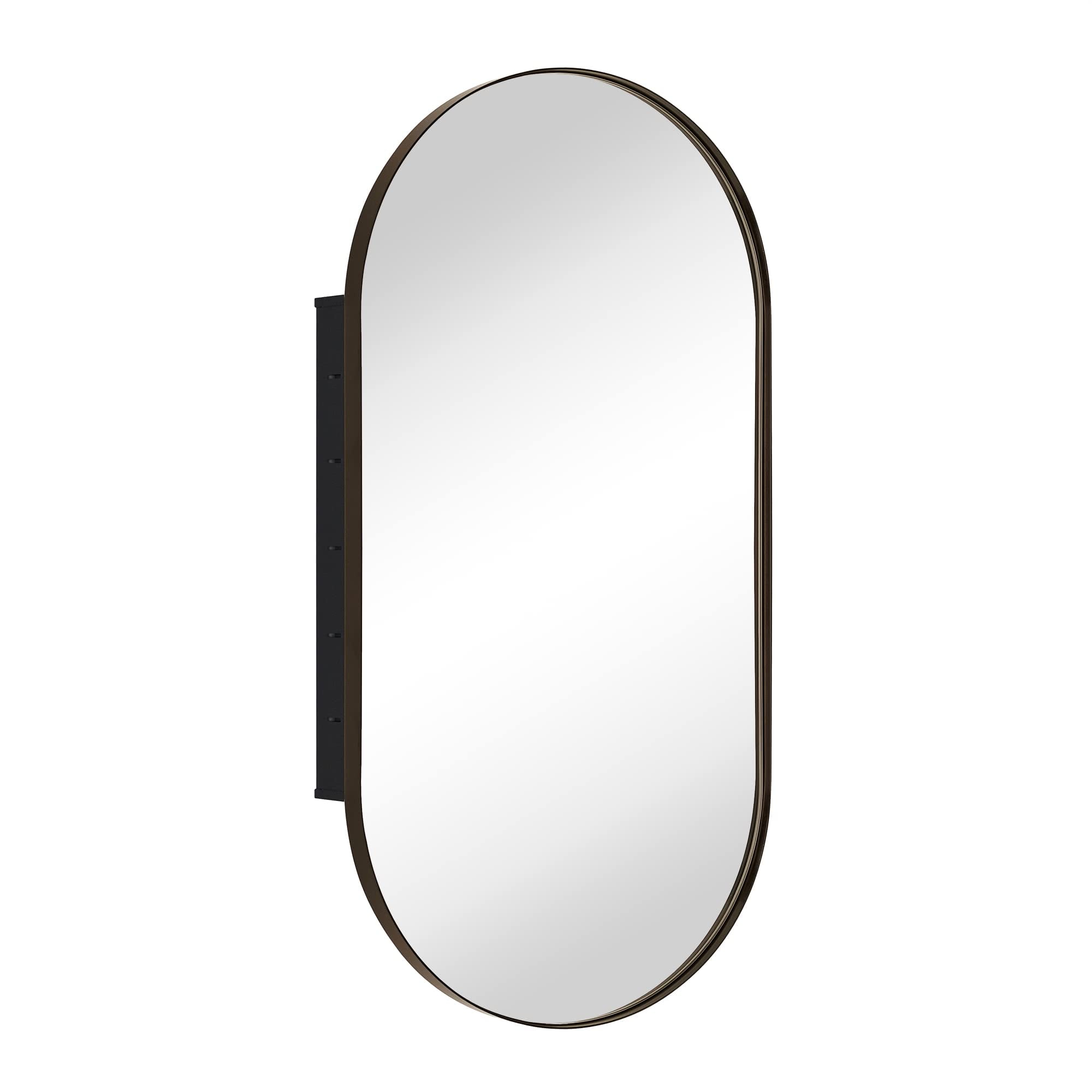 Black oval medicine cabinet deals